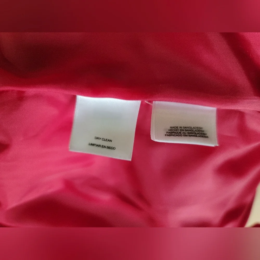 Le Suit Women Size 16 Pink Polyester Blazer Skirt Suit Lined Notch Collar 2PC - Picture 16 of 16